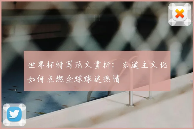 世界杯特写范文赏析：东道主文化如何点燃全球球迷热情